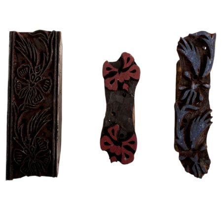 Set of 3 Piece New Wooden Printing Block